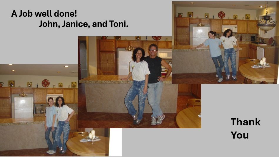 A Job well done — John, Janice, and Toni